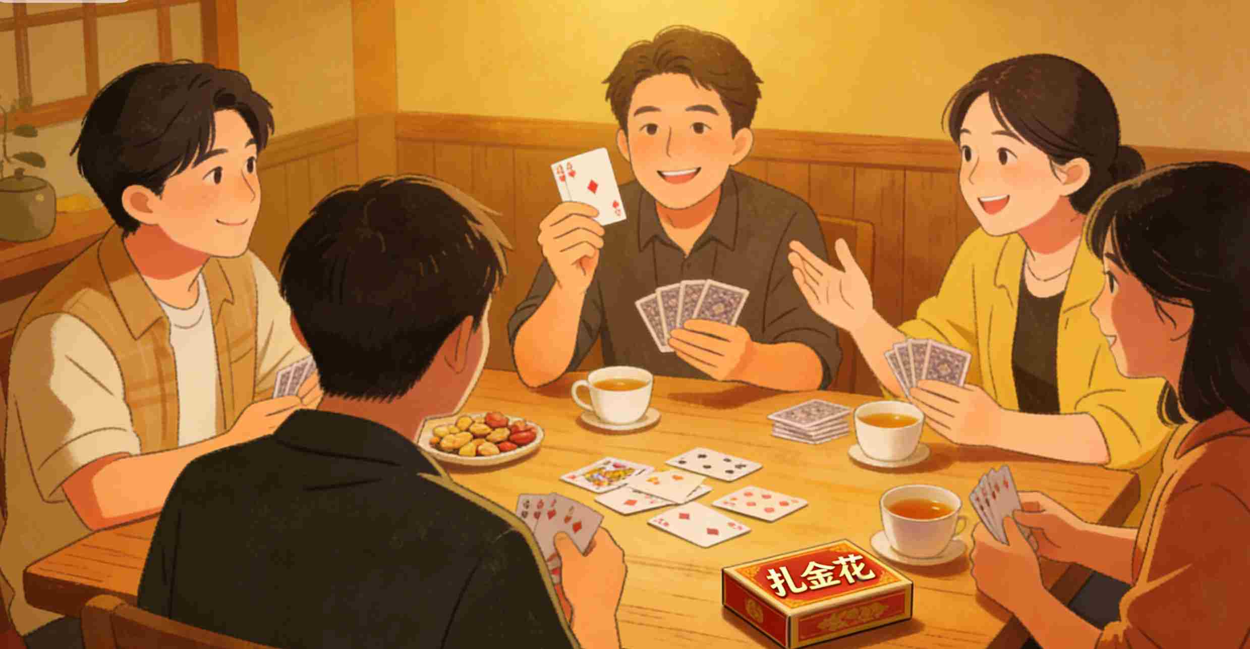 扎金花是绝佳的社交媒介，完美契合了闽南人热情好客、爱“泡茶话仙”的社交习惯。